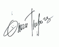 Автограф джазовой певицы Ольги Пирагс