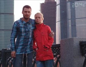 Актриса Евгения Осипова с мужем.