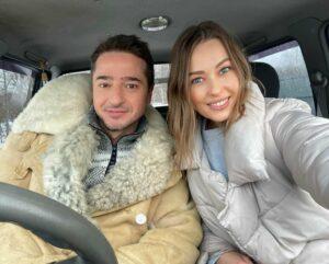 Иван Стебунов и Евгения Лоза на съемках сериала «Вина». 