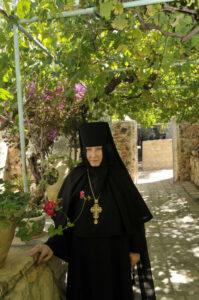 Матушка Георгия в монастырском саду