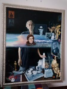 Портрет Эдуарда и Изольды Артемьевых работы художника Виктора Грабовского.
