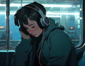 Подросток в наушниках