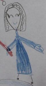 Снегурочка, детский рисунок